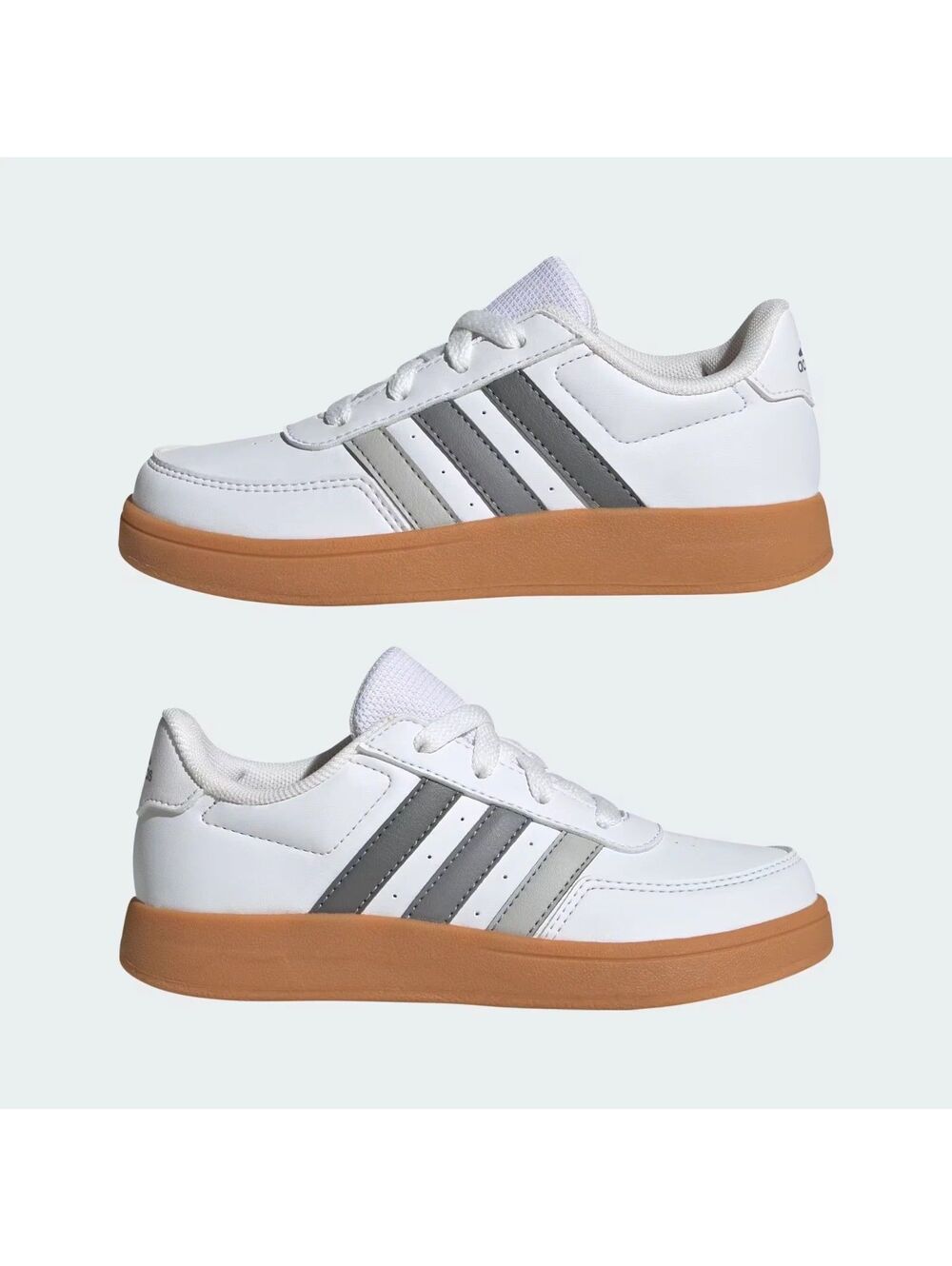 Adidas breaknet 2.0k Sneakers Kids Size 4 White/Gray/Silver